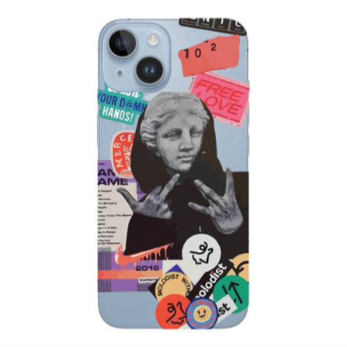 Apple iPhone 14 Plus Free love Transparent Silicone TPU Θήκη
