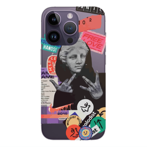 Apple iPhone 14 Pro Max Free love Transparent Silicone TPU Θήκη