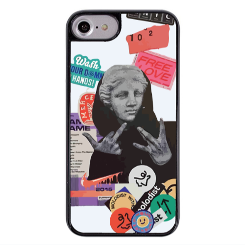 Apple iPhone 7 Free love Black Glossy Θήκη