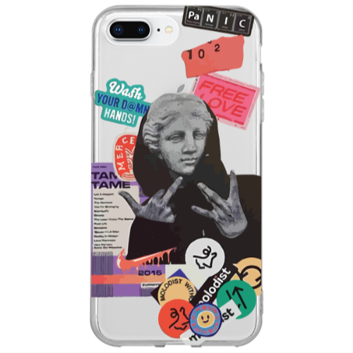 Apple iPhone 7 Plus Free love Transparent Silicone TPU Θήκη