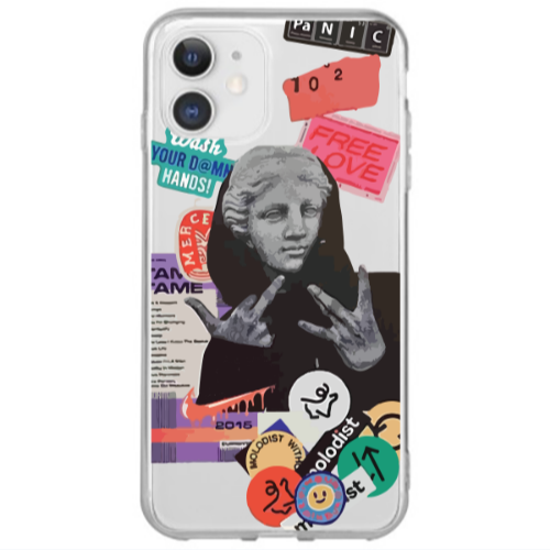 Apple iPhone 12 Mini Free love Transparent Silicone TPU Θήκη