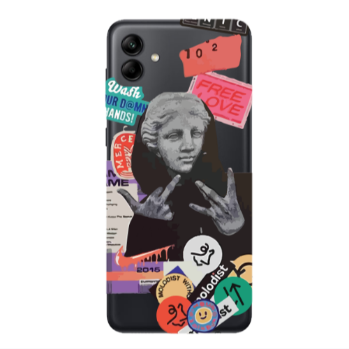 Samsung A04 Free love Transparent Silicone TPU Θήκη
