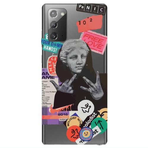 Samsung Note 20 Free love Transparent Silicone TPU Θήκη