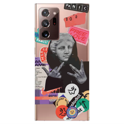 Samsung Note 20 Ultra Free love Transparent Silicone TPU Θήκη