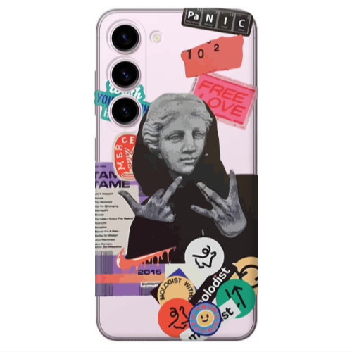 Samsung S23 Plus Free love Transparent Silicone TPU Θήκη
