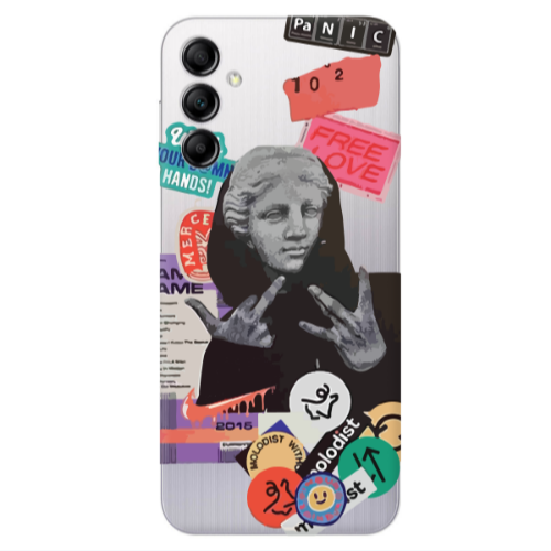 Samsung A14 5G Free love Transparent Silicone TPU Θήκη