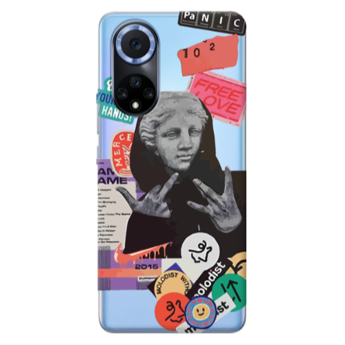 Huawei Nova 9 Free love Transparent Silicone TPU Θήκη