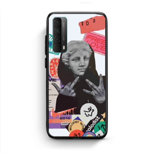 Huawei P Smart 2021 Free love Black Glossy Θήκη