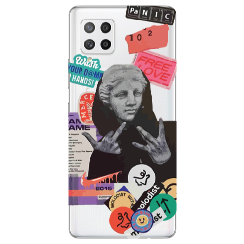 Samsung A42 5G Free love Transparent Silicone TPU Θήκη