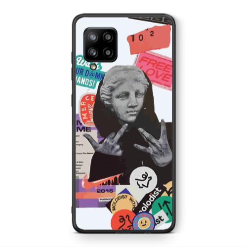 Samsung A42 5G Free love Black Glossy Θήκη