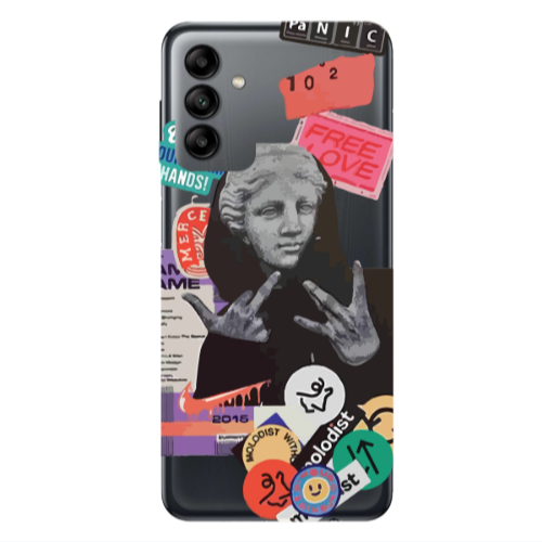 Samsung A13 5G Free love Transparent Silicone TPU Θήκη