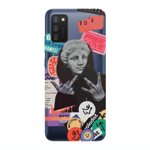 Samsung A02s Free love Transparent Silicone TPU Θήκη