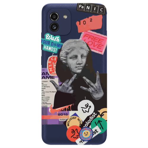 Samsung A03 Free love Transparent Silicone TPU Θήκη