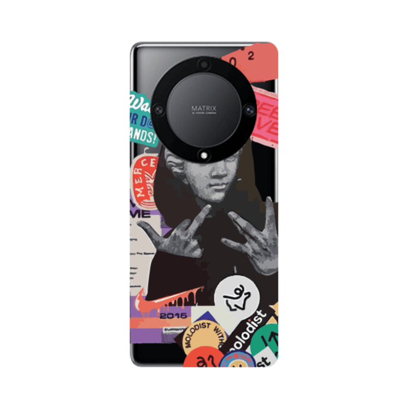 Honor Magic5 Lite 5G Free love Transparent Silicone TPU Θήκη