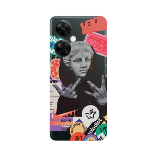 Oneplus Nord CE 3 Lite 5G Free love Transparent Silicone TPU Θήκη