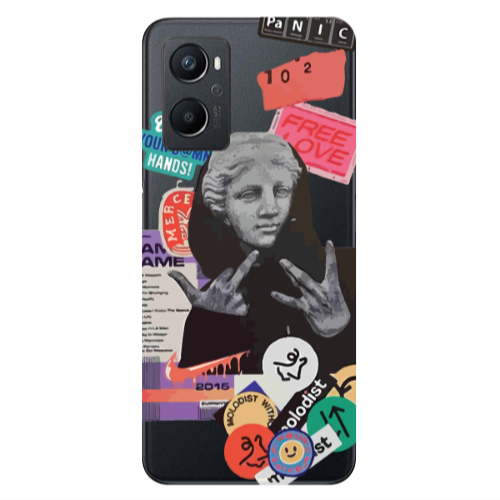 Oppo A 96 Free love Transparent Silicone TPU Θήκη