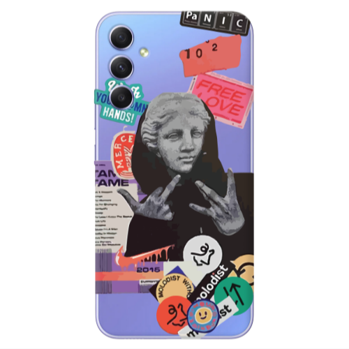 Samsung A15 5G Free love Transparent Silicone TPU Θήκη