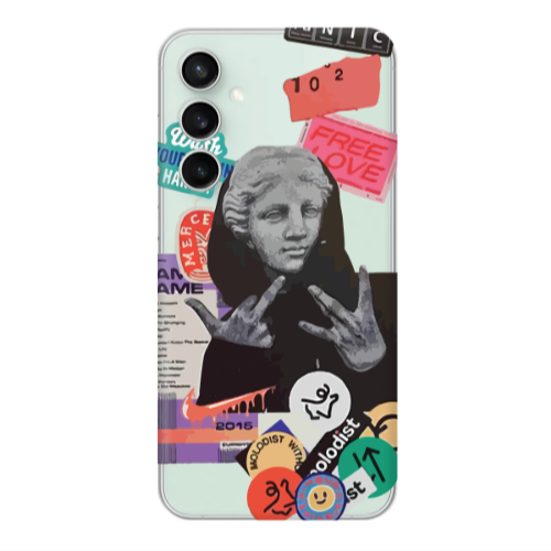 Samsung S24 Free love Transparent Silicone TPU Θήκη