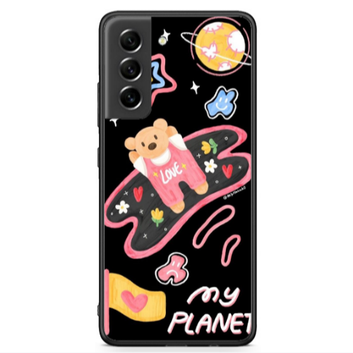 Samsung S21 FE My planet Black Glossy Θήκη