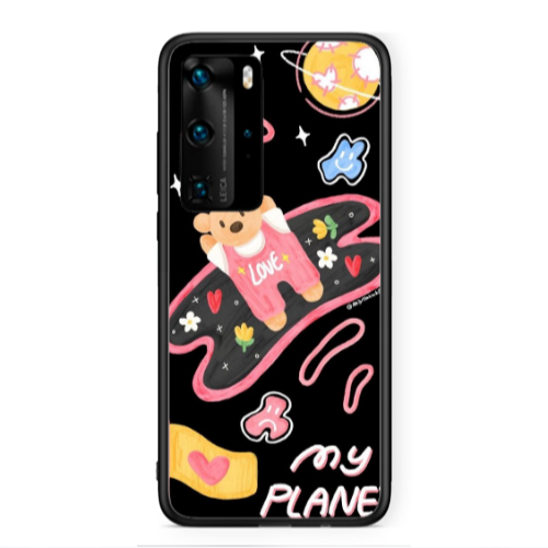 Huawei P40 Pro My planet Black Glossy Θήκη
