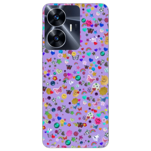 Realme Note 50 Stars and Rainbow Transparent Silicone TPU Θήκη