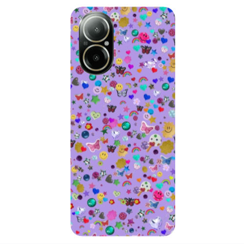 Realme C67 Stars and Rainbow Transparent Silicone TPU Θήκη