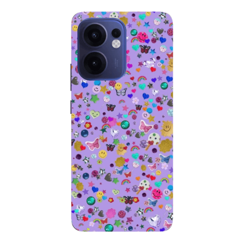 Oppo Reno13 FS Stars and Rainbow Transparent Silicone TPU Θήκη