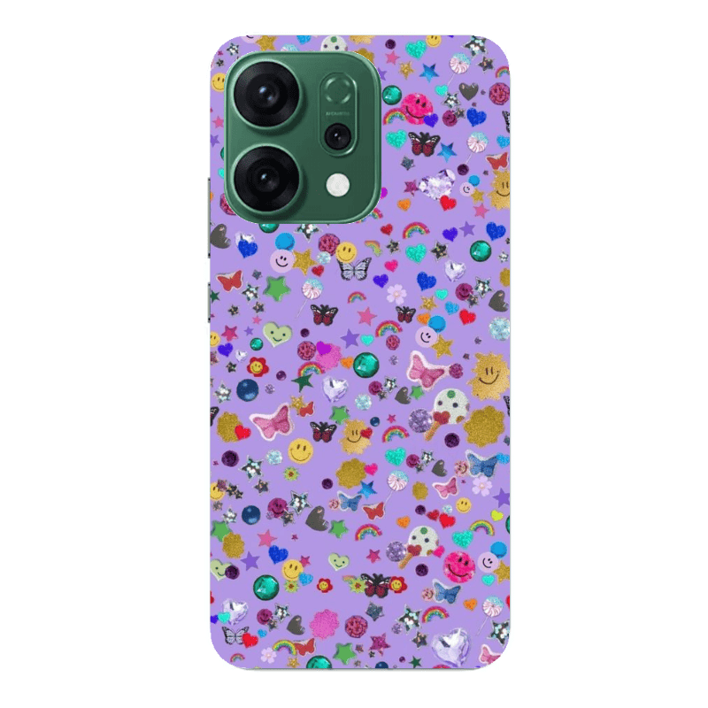 Oppo RENO 14 Stars and Rainbow Transparent Silicone TPU Θήκη