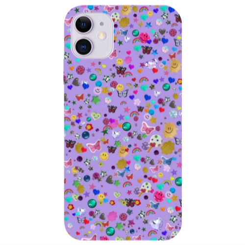 Apple iPhone 11  Stars and Rainbow Transparent Silicone TPU Θήκη