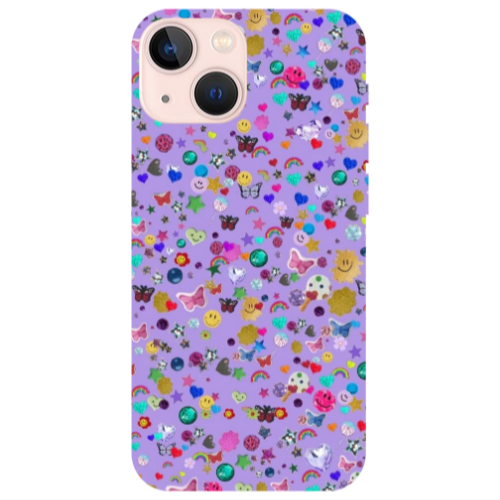 Apple iPhone 13 Stars and Rainbow Transparent Silicone TPU Θήκη