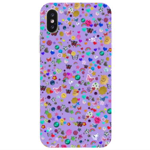 Apple iPhone X Stars and Rainbow Transparent Silicone TPU Θήκη