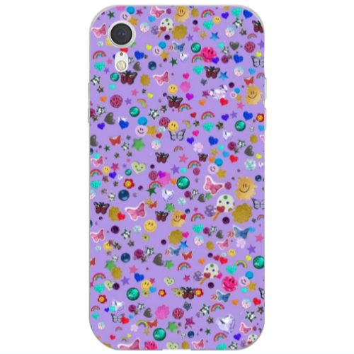 Apple iPhone Xr Stars and Rainbow Transparent Silicone TPU Θήκη