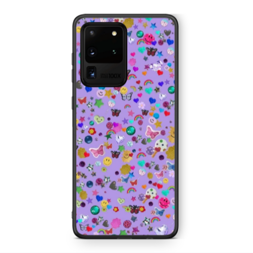 Samsung S20 Ultra Stars and Rainbow Black Glossy Θήκη