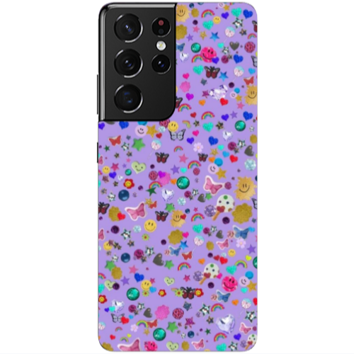 Samsung S21 Ultra Stars and Rainbow Transparent Silicone TPU Θήκη