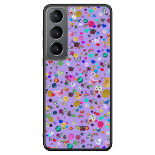 Samsung S21 Ultra Stars and Rainbow Black Glossy Θήκη