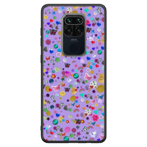 Xiaomi Redmi Note 9 Stars and Rainbow Black Glossy Θήκη