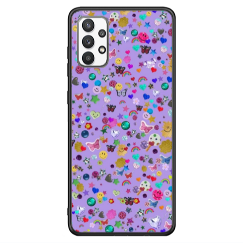 Samsung A13 4G Stars and Rainbow Black Glossy Θήκη
