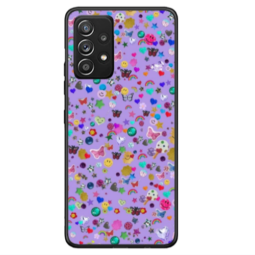 Samsung A53 Stars and Rainbow Black Glossy Θήκη
