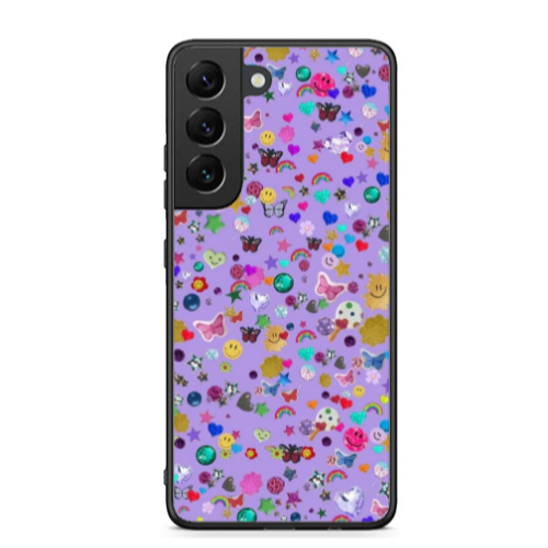 Samsung S22 Stars and Rainbow Black Glossy Θήκη