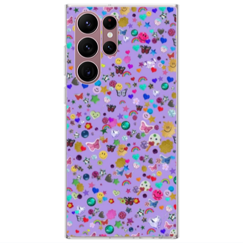 Samsung S22 Ultra Stars and Rainbow Transparent Silicone TPU Θήκη