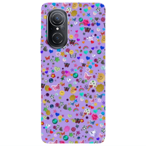 Huawei Nova 9 SE Stars and Rainbow Transparent Silicone TPU Θήκη