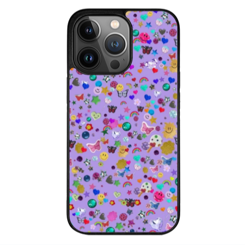 Apple iPhone 11 Pro Max Stars and Rainbow Black Glossy Θήκη