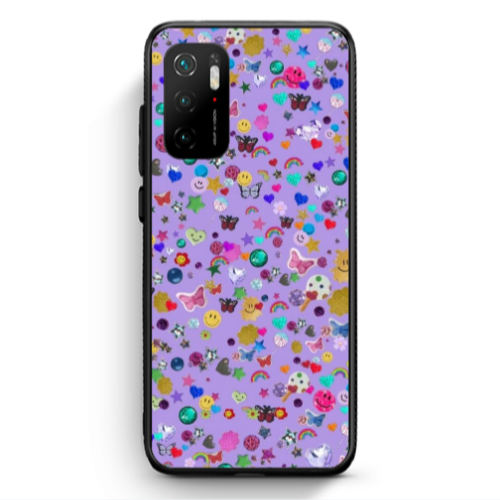 Xiaomi Poco M3 Pro Stars and Rainbow Black Glossy Θήκη