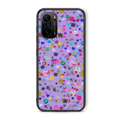 Xiaomi Poco F3 Stars and Rainbow Black Glossy Θήκη