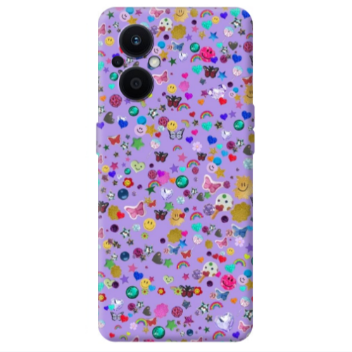 Oppo Reno 7 Lite Stars and Rainbow Transparent Silicone TPU Θήκη