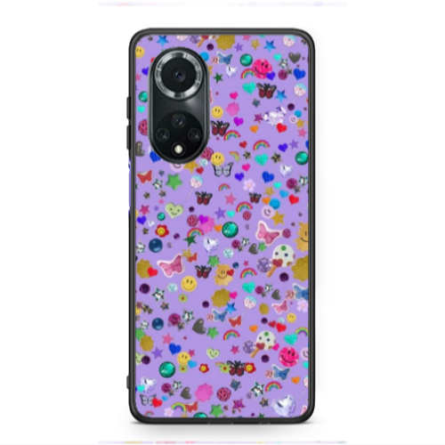 Huawei Nova 9 Stars and Rainbow Black Glossy Θήκη