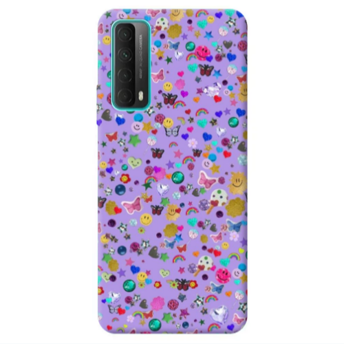 Huawei P Smart 2021 Stars and Rainbow Transparent Silicone TPU Θήκη