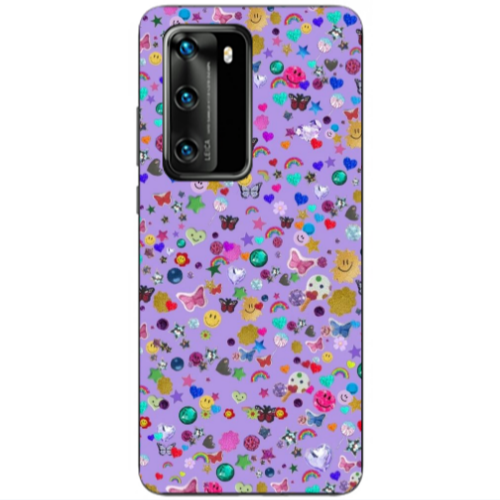 Huawei P40 Stars and Rainbow Transparent Silicone TPU Θήκη