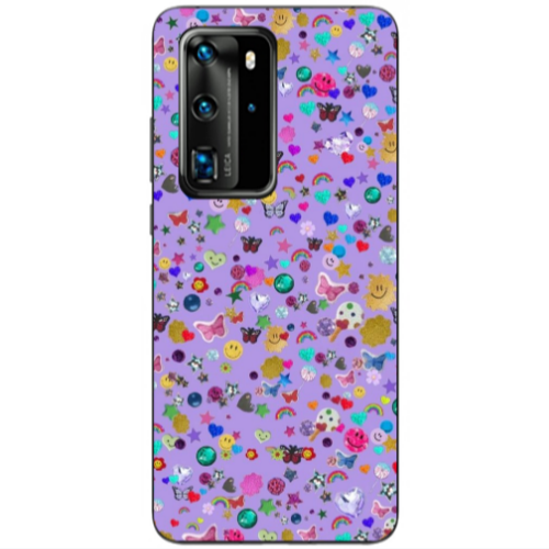 Huawei P40 Pro Stars and Rainbow Transparent Silicone TPU Θήκη