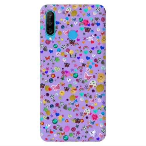 Huawei P30 Lite Stars and Rainbow Transparent Silicone TPU Θήκη